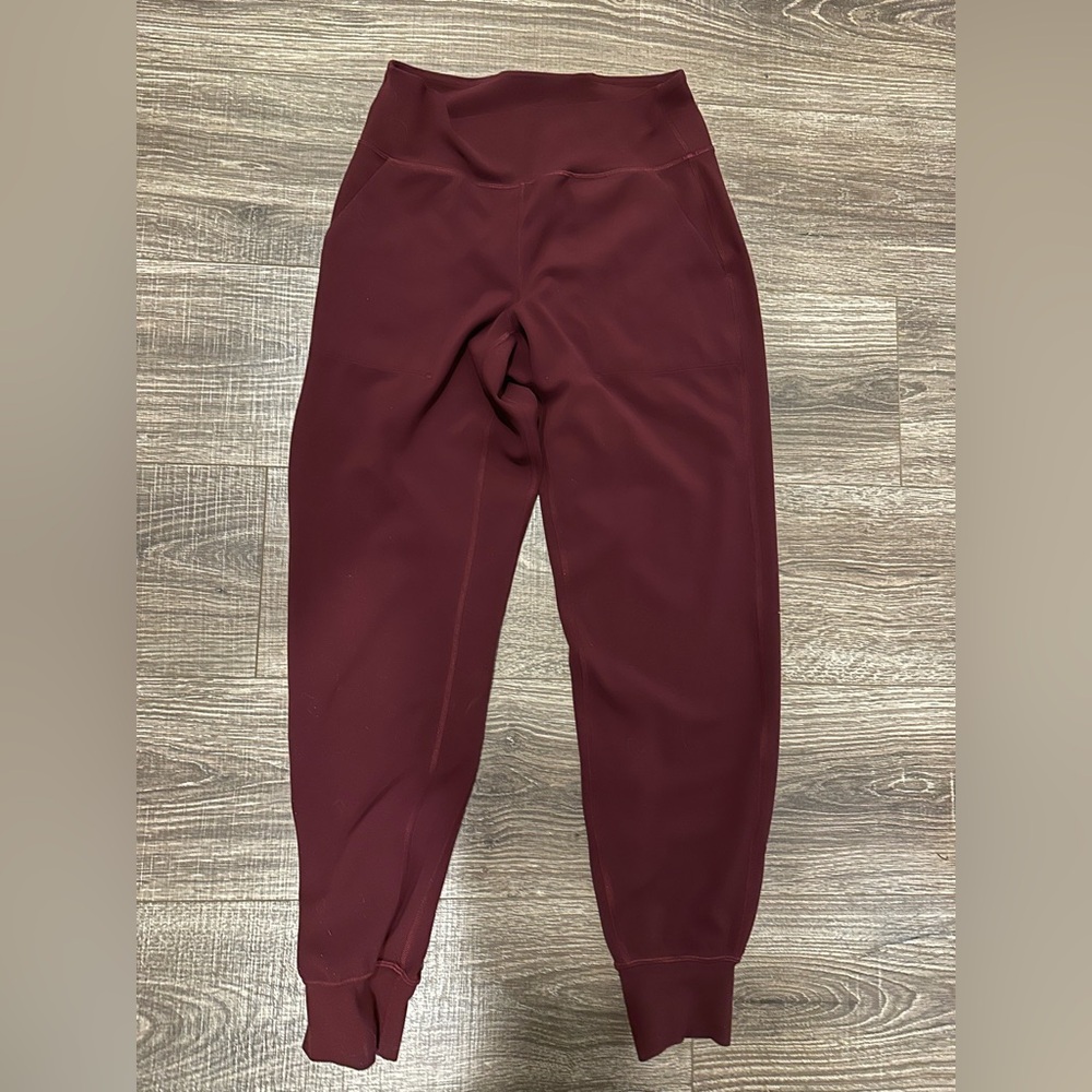 Lululemon Align Joggers Burgundy Nulu Size 6 High Rise